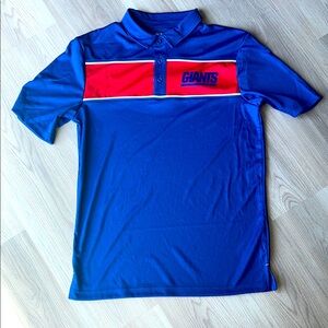 NFL New York Giants Blue & Red Men’s Performance Polo Shirt-Medium